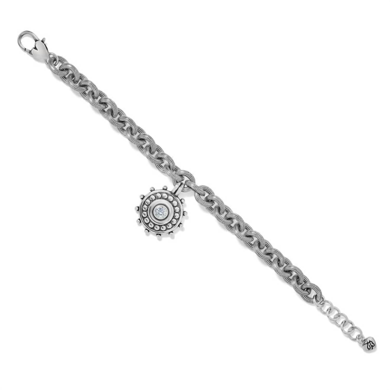 Women's Pebble Dot Medali Chain Bracelet In Silver