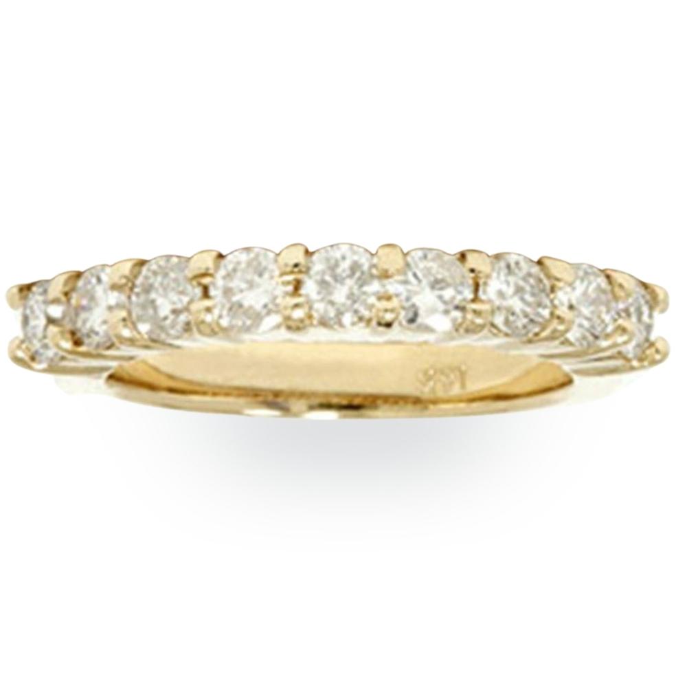 1ct Diamond Wedding Ring 14K Yellow Gold Ring Band