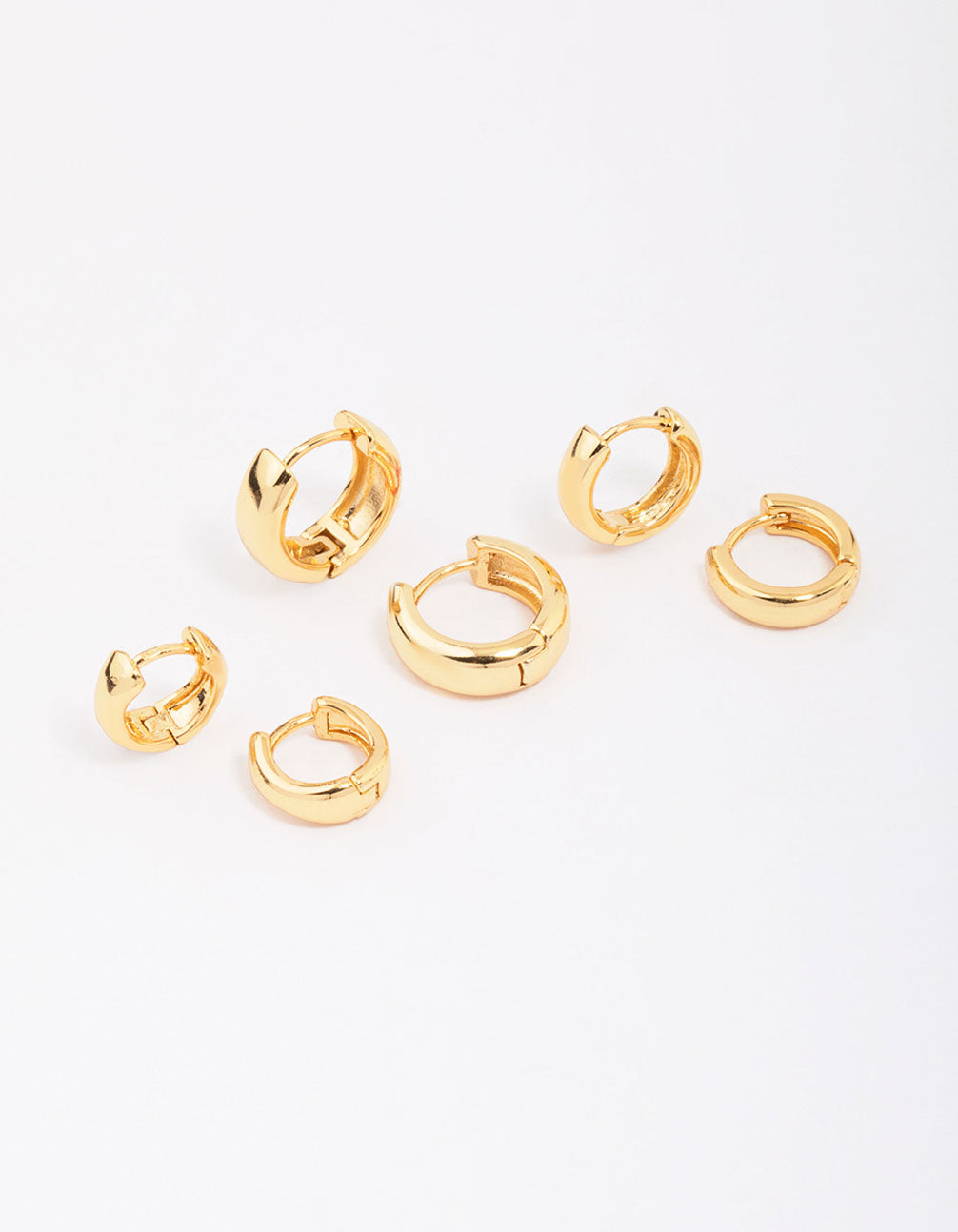 Lovisa Gold Plated Graduating Hoop Earring 3-pack