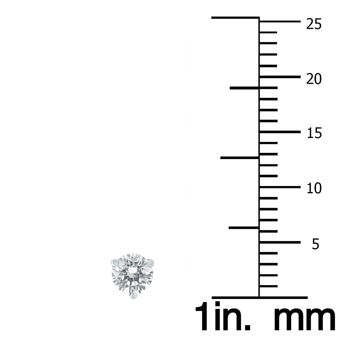 1/2 Carat TW Ags Certified Martini Set Round Diamond Solitaire Earrings In 14K White Gold