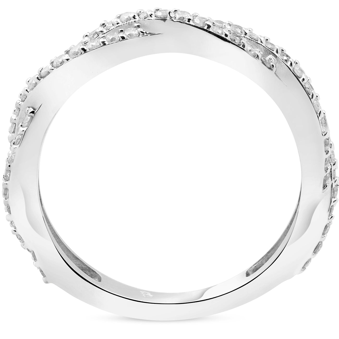 1/3ct Diamond Vine Wedding Stackable Ring in 10k White Gold