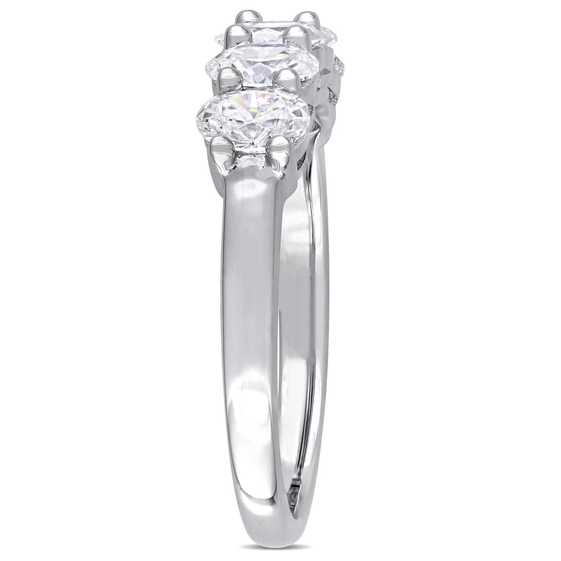 Mimi & Max 1ct TW Oval-cut Diamond Semi-eternity Band 14k White Gold