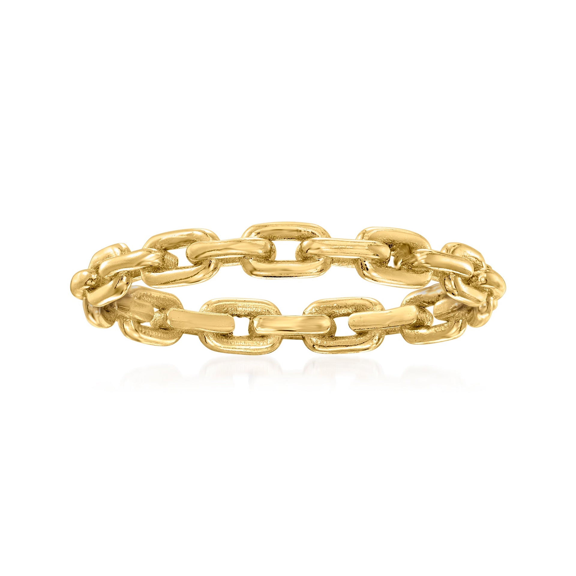 10kt Yellow Gold Paper Clip Link Ring