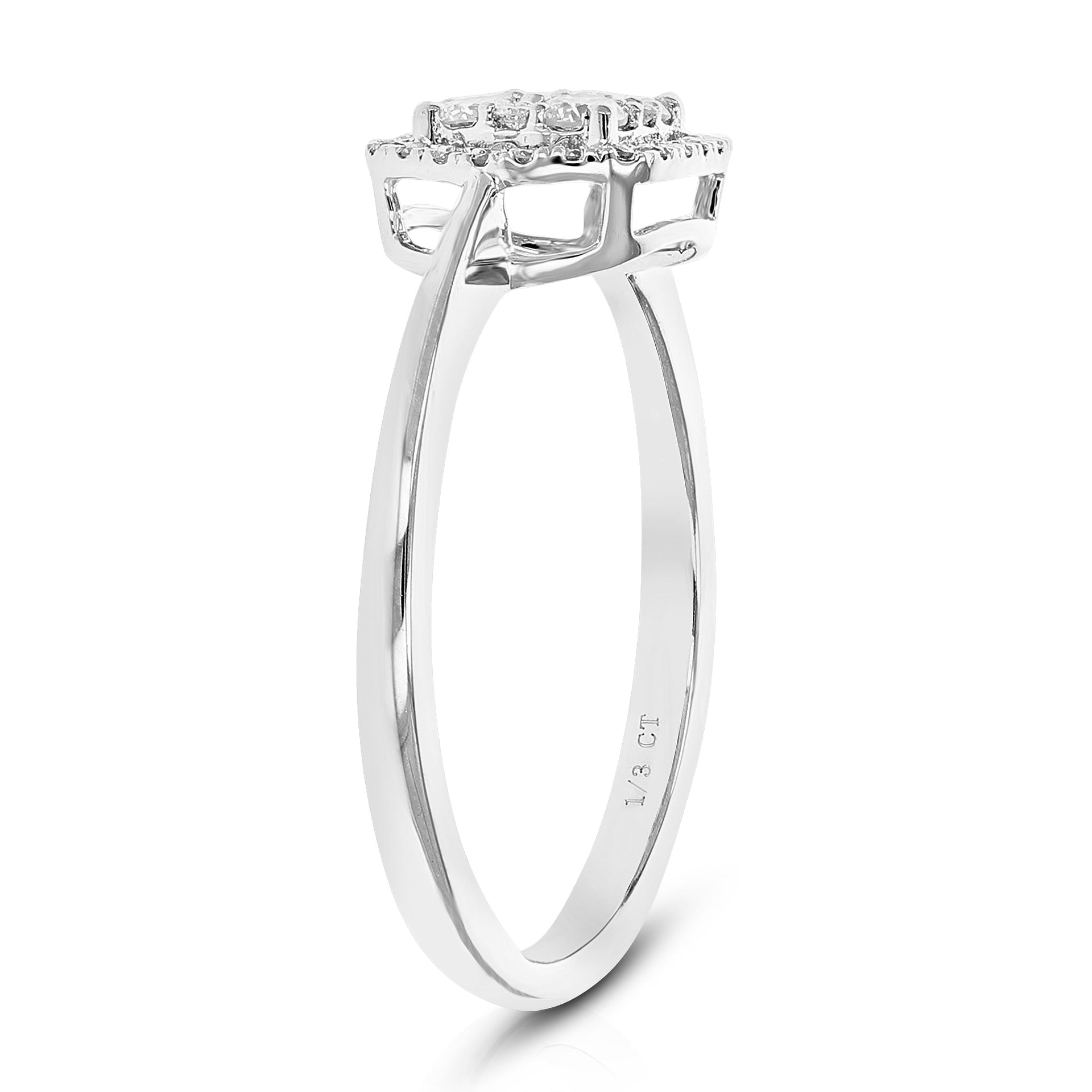 1/3 cttw Round Cut Lab Grown Diamond Engagement Ring 925 Sterling Silver Prong Set