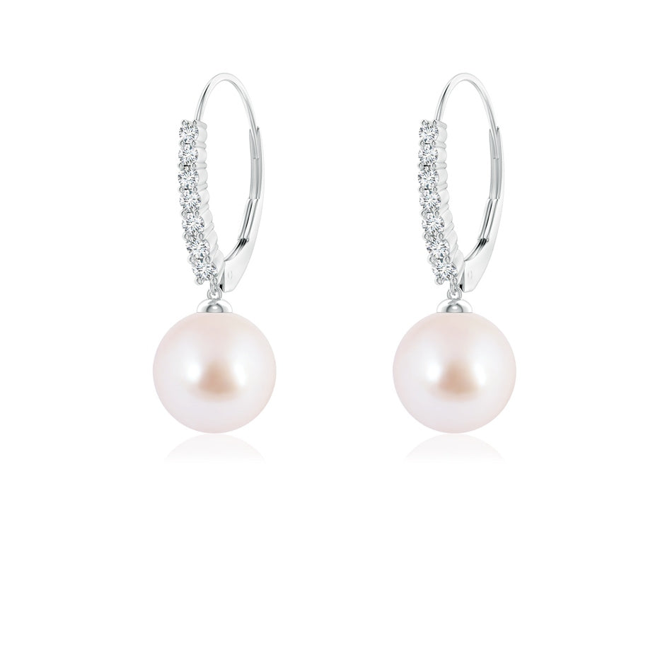 Japanese Akoya Pearl Tapered Leverback Earrings