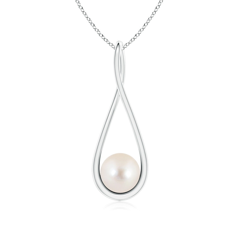 Solitaire Freshwater Pearl Cradle Pendant