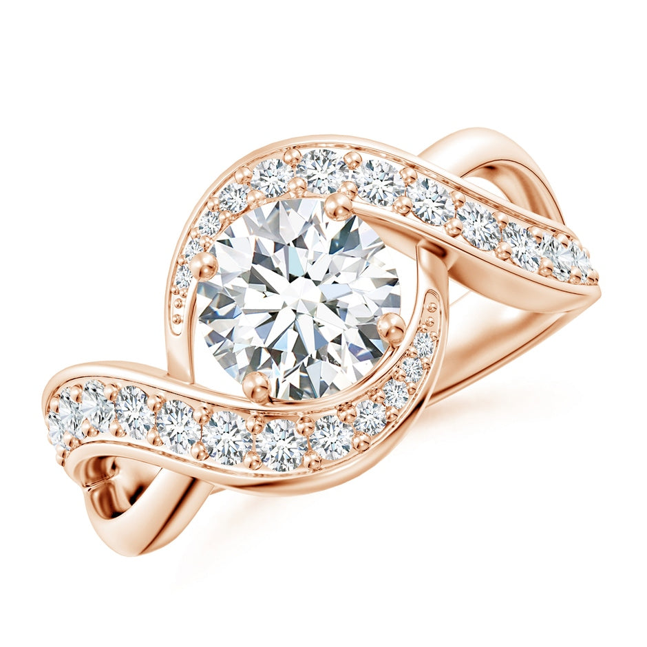 Lab-Grown Solitaire Round Diamond Infinity Promise Ring