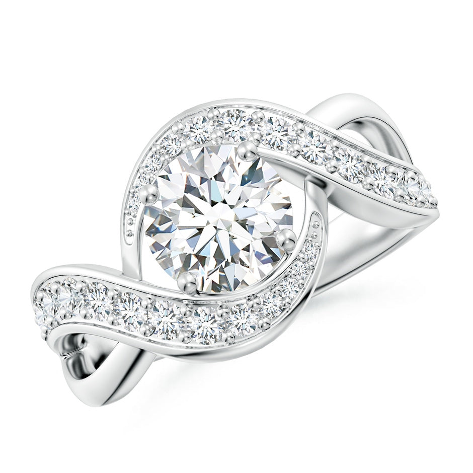 Lab-Grown Solitaire Round Diamond Infinity Promise Ring