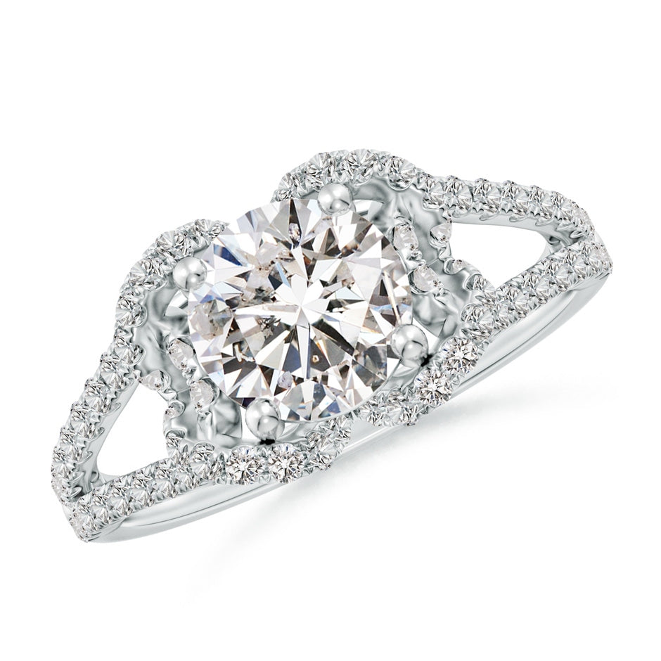 Classic Round Diamond Couture Engagement Ring