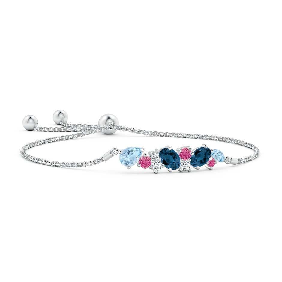 Scattered Multi-Gemstone Bolo Bracelet