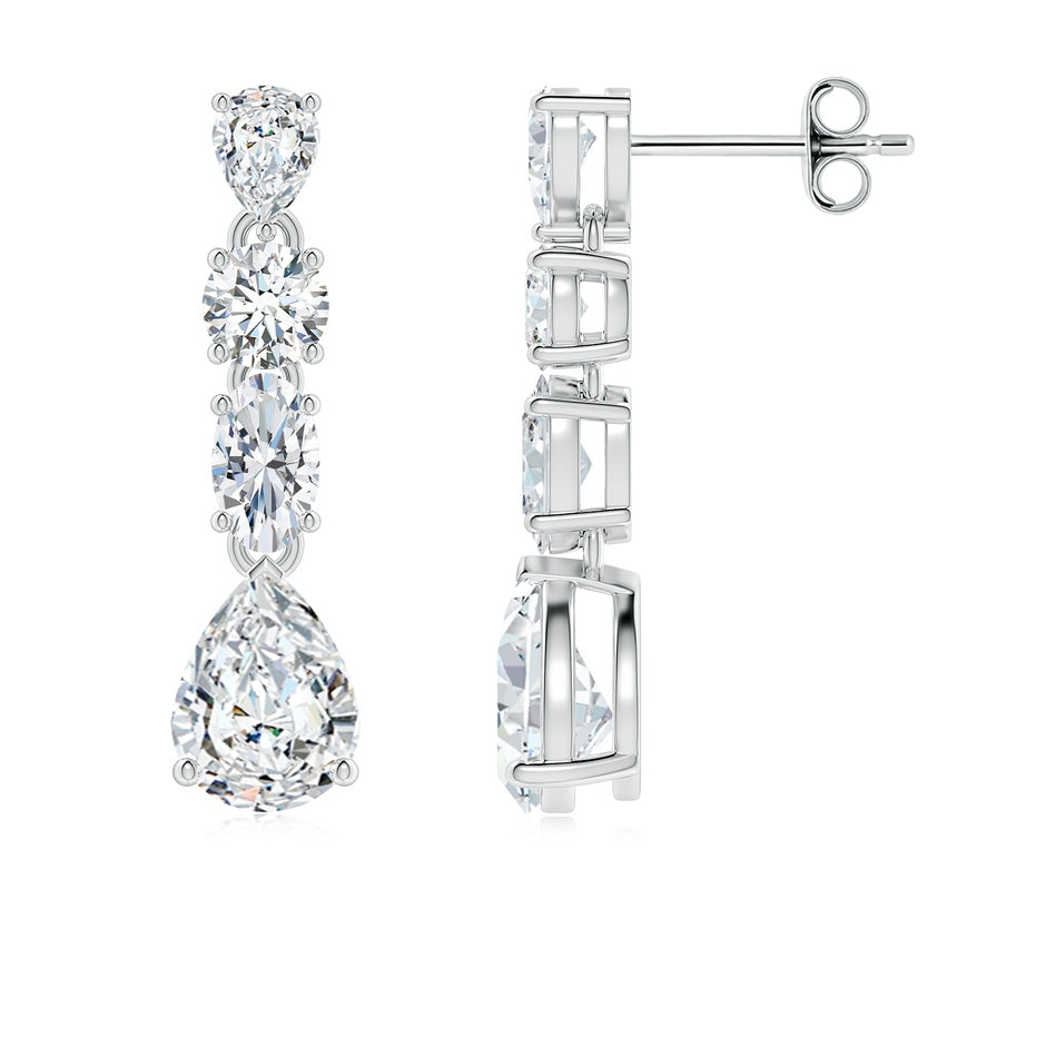 Multi-Shape Lab-Grown Diamond Dangle Earrings