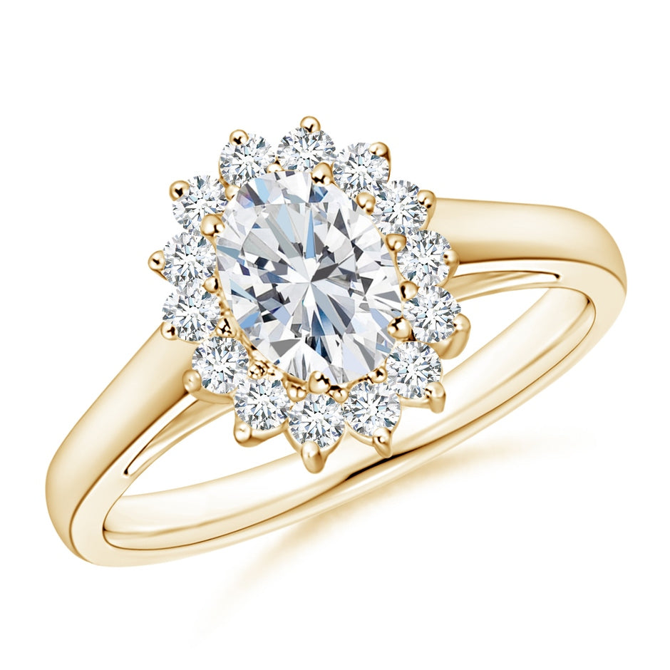 Lab-Grown Diamond Curved Floral Ring