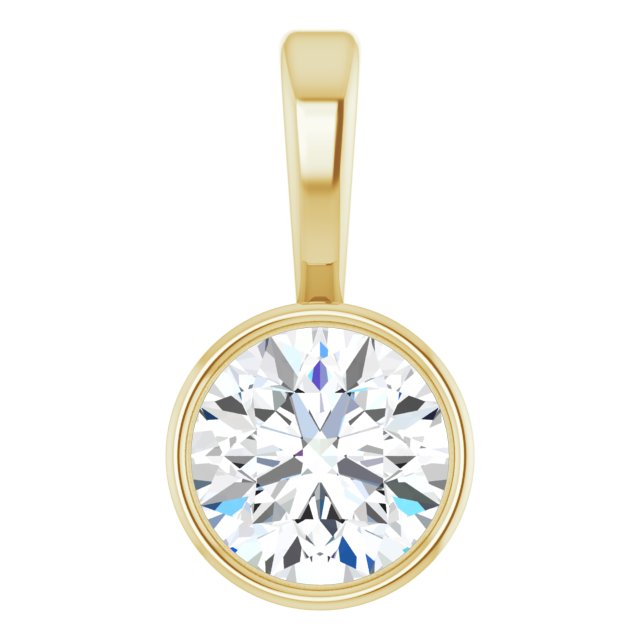 1.4Ct Lab-grown Diamond Solitaire Pendant in 14K Rose Gold