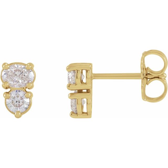 1.2Ct Lab-grown Diamond Earrings in 14K White Gold