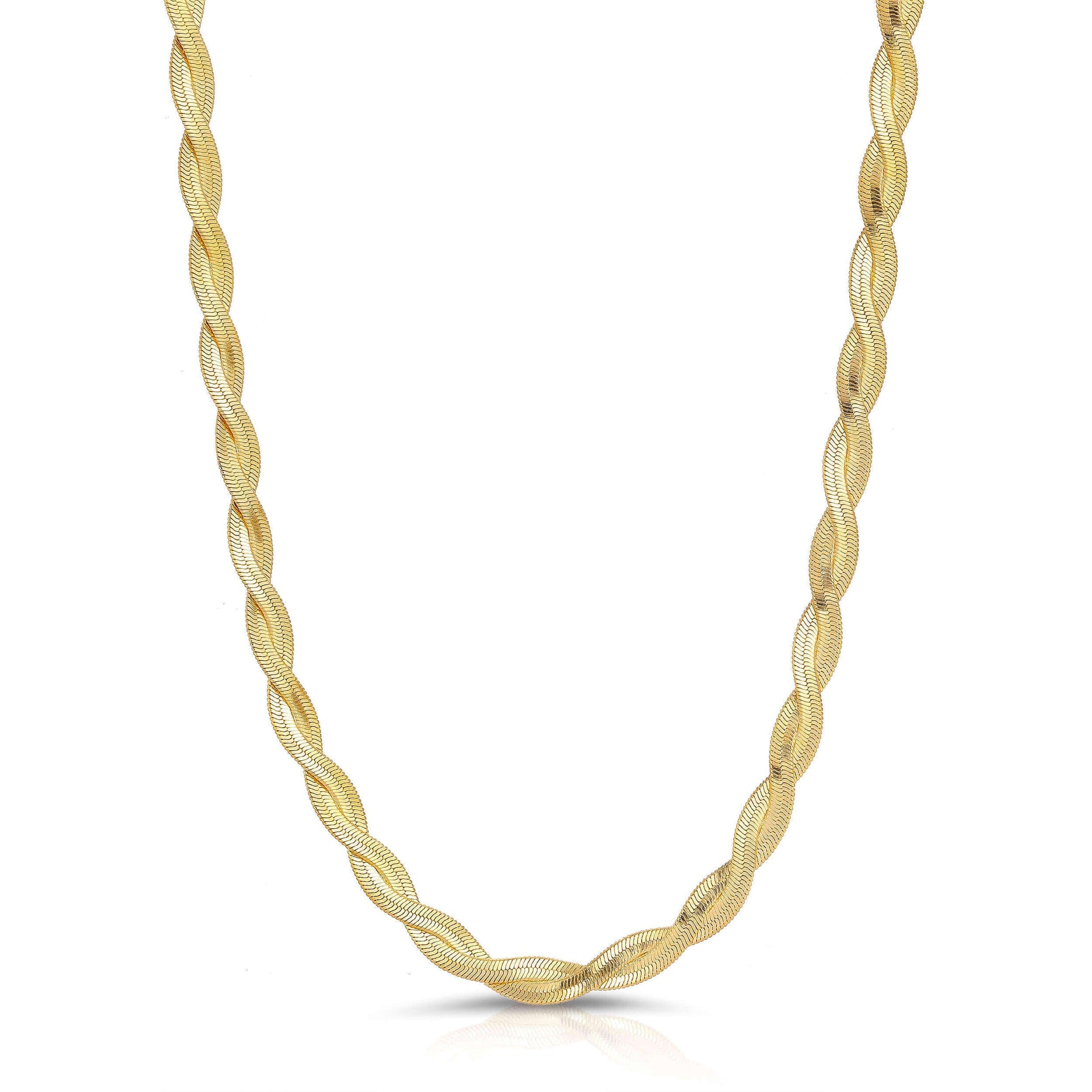 18K Gold Woven Goddess Necklace