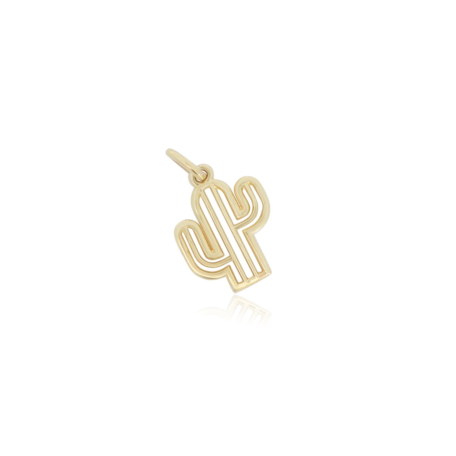 Mini Gold Cactus Charm