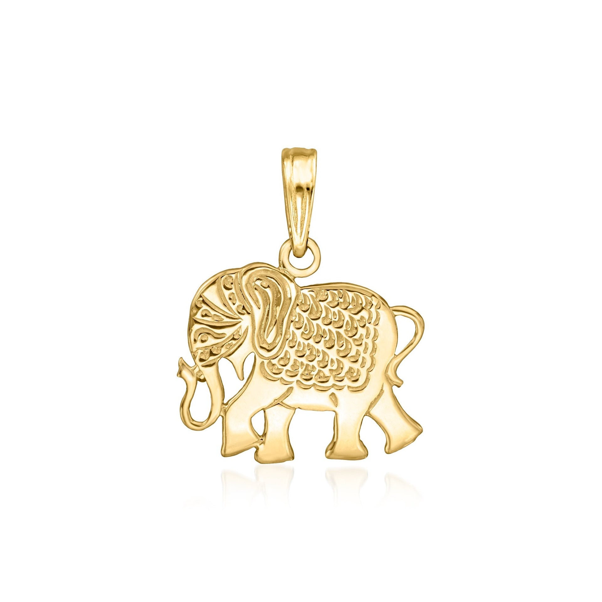 Canaria 10kt Yellow Gold Elephant Pendant