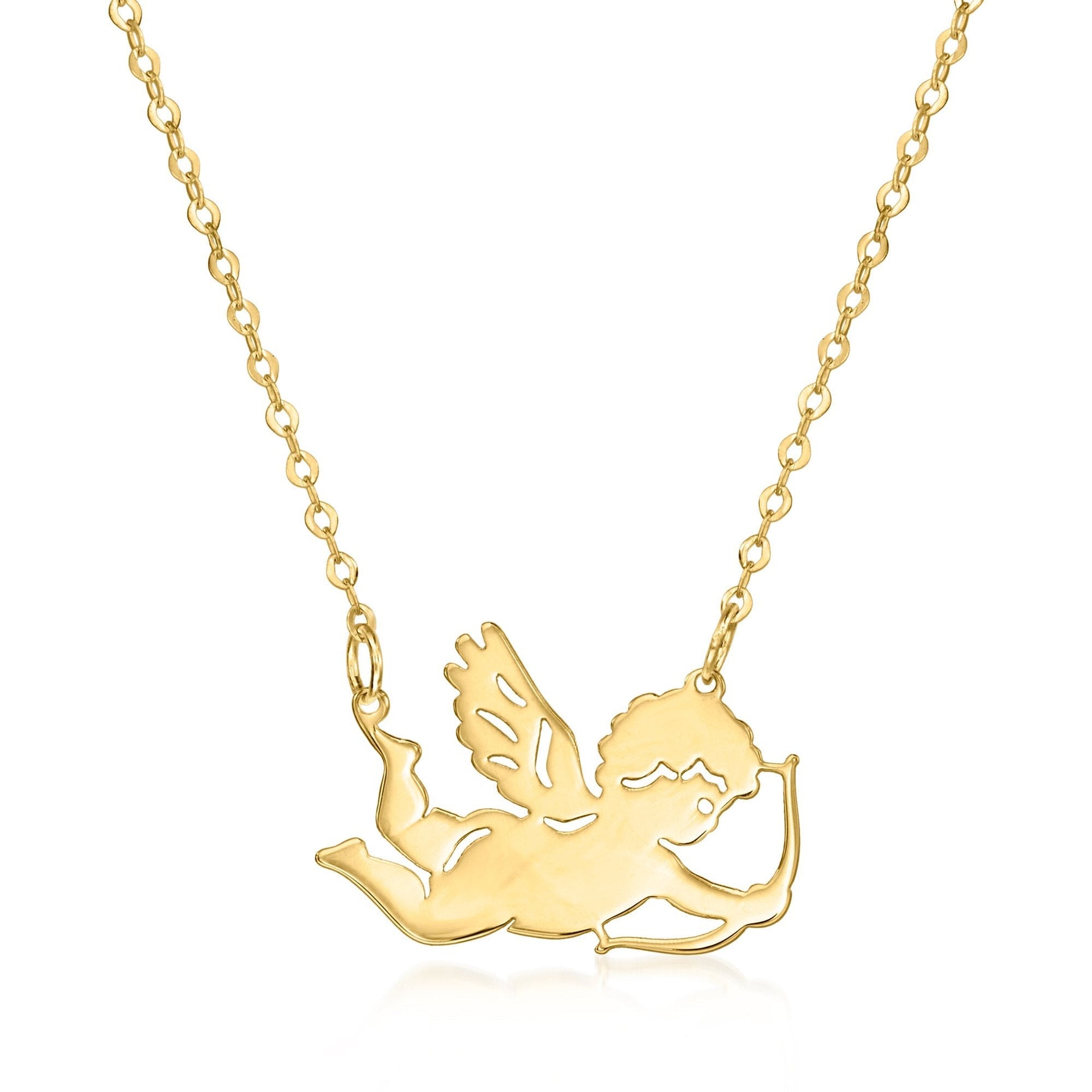Canaria Fine Jewelry Italian 10kt Yellow Gold Cupid Necklace
