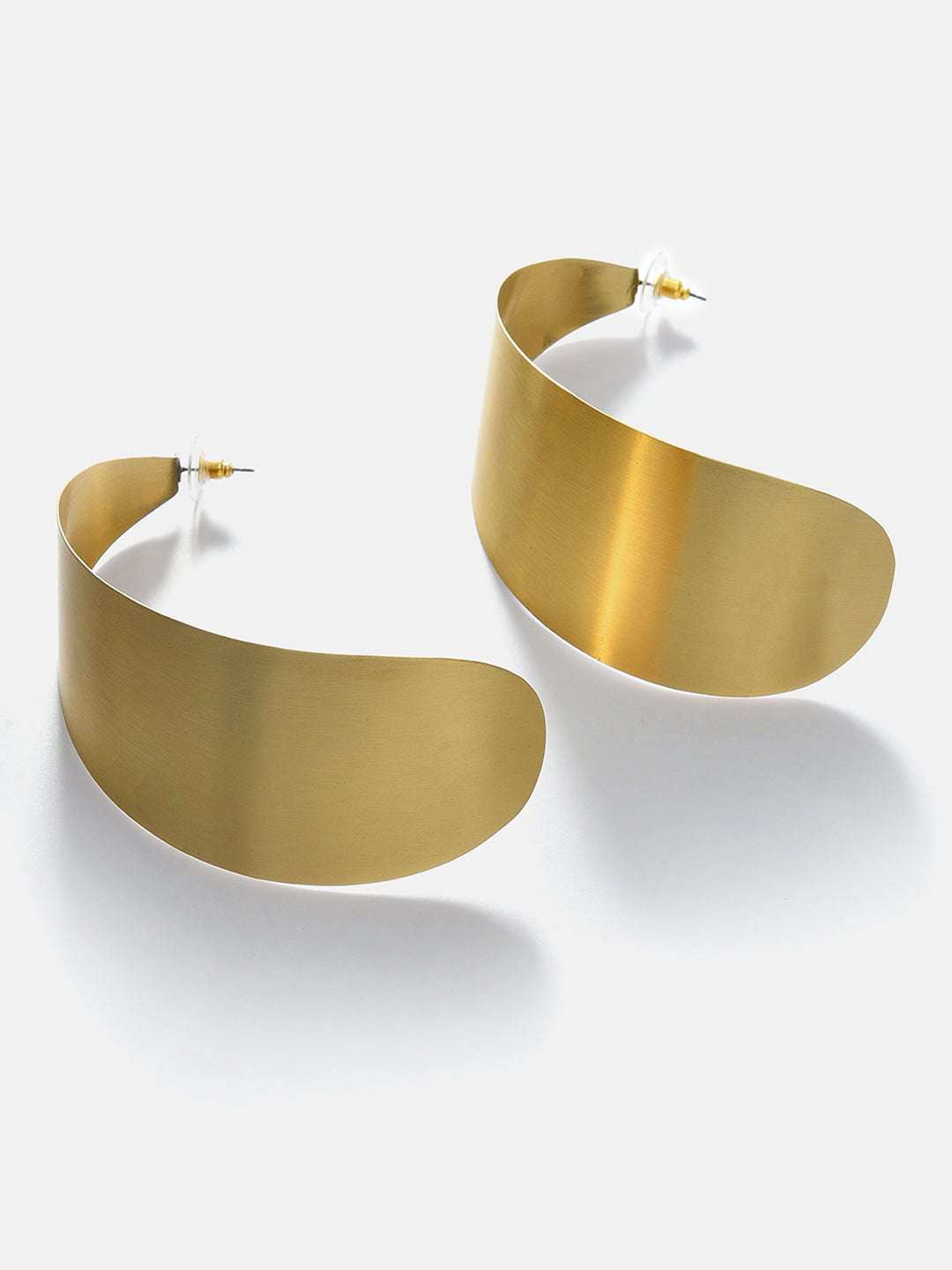 Gold Plated Designer Geometric Hoops