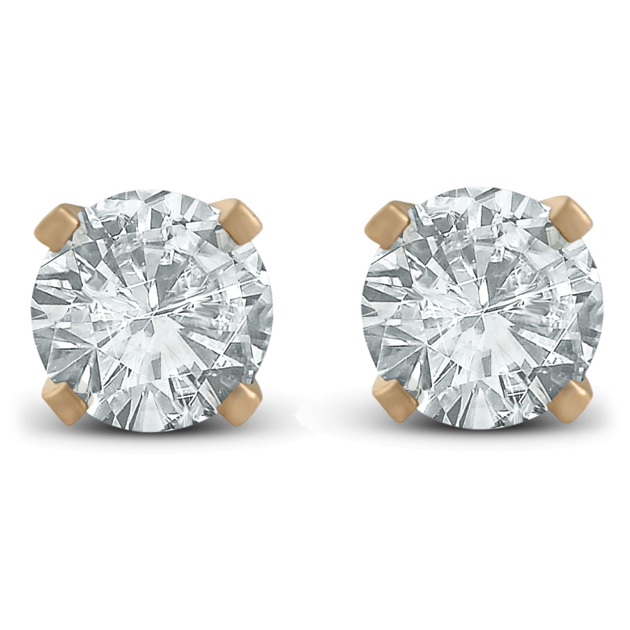 7/8 ct Diamond Studs 14K Yellow Gold