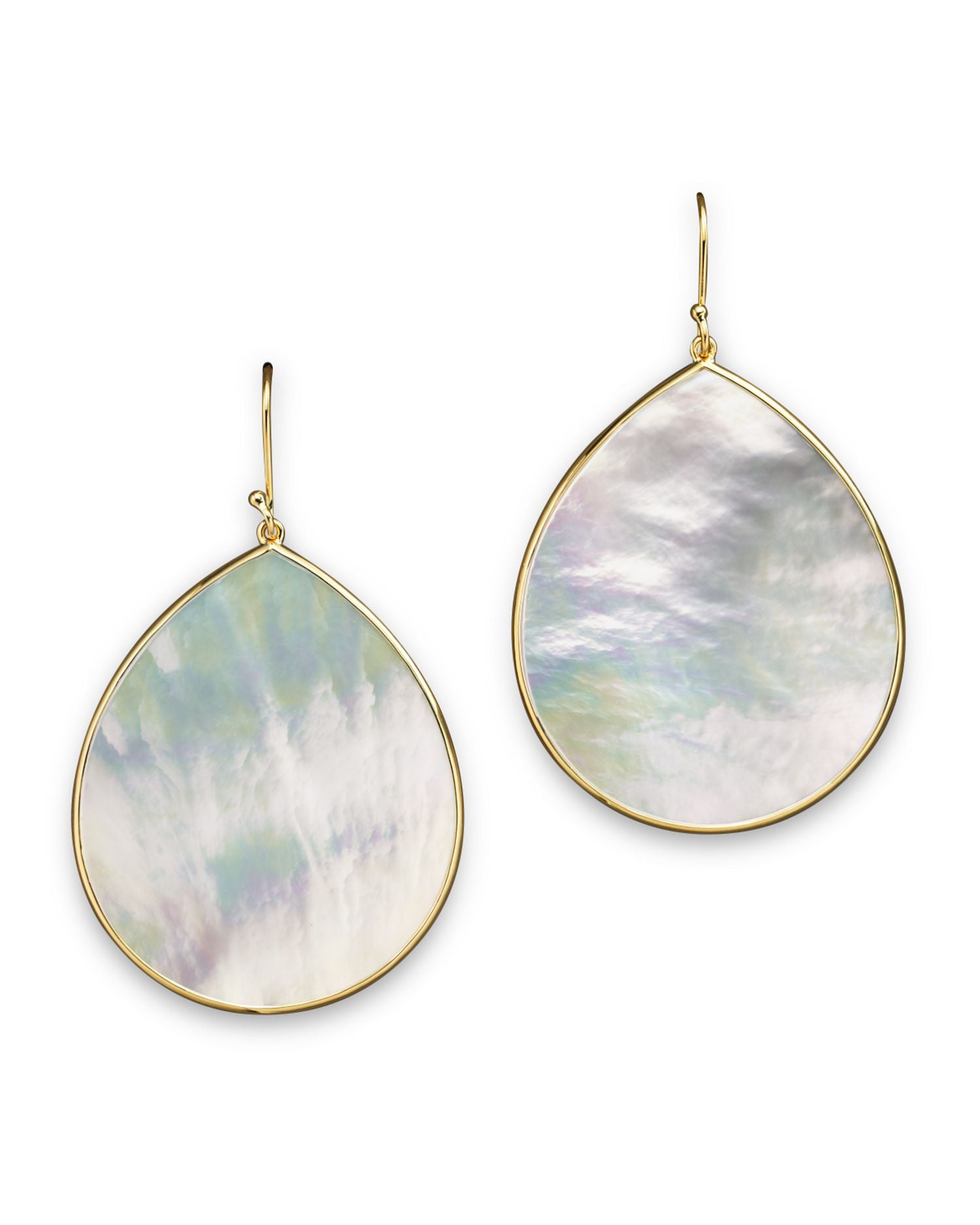 Ippolita 18K Gold Polished Rock Candy Jumbo Teardrop Earrings in Mother-of-Pearl