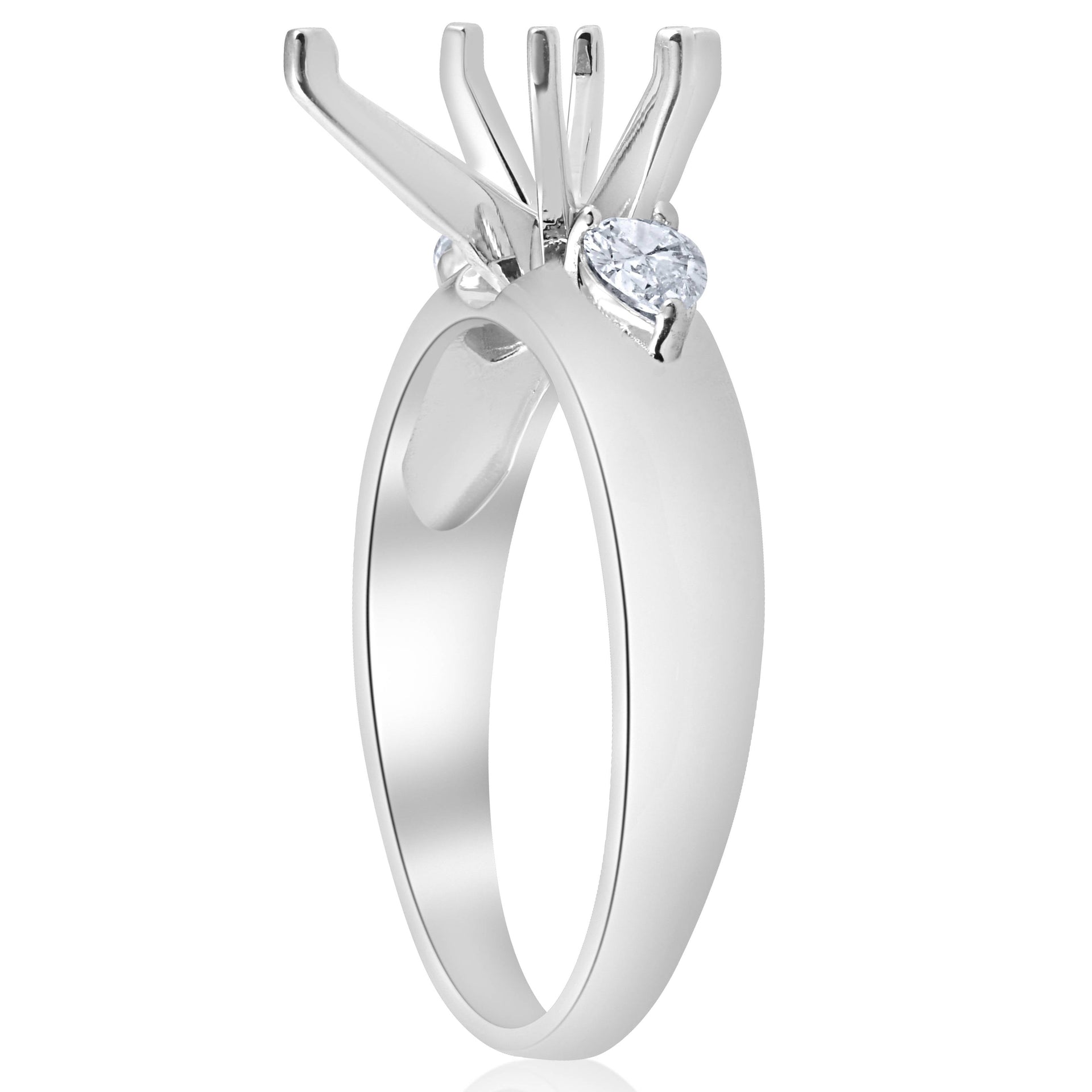 3/8 ct Pear Shaped Engagement Semi Mount Ring Setting
