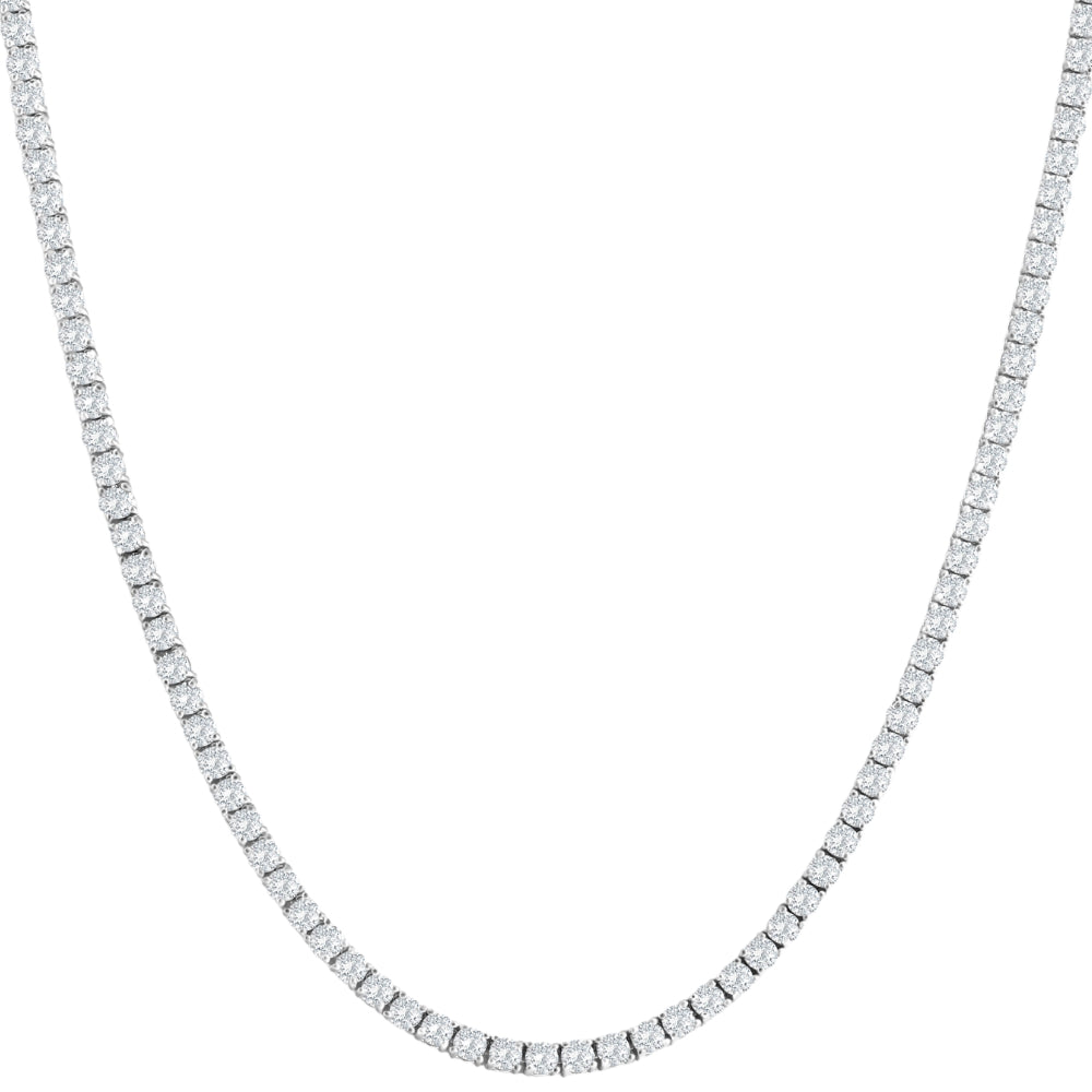 10ct TW Lab Grown Diamond Tennis Necklace 14K White Gold 16.5'
