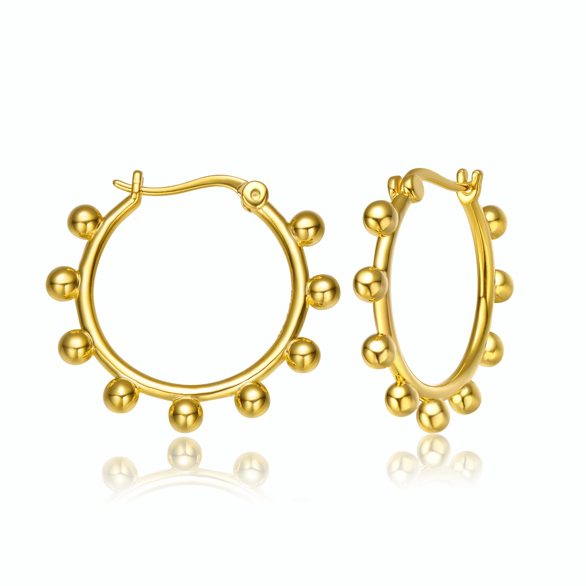 14k Gold Plated Cubic Zirconia Hoop