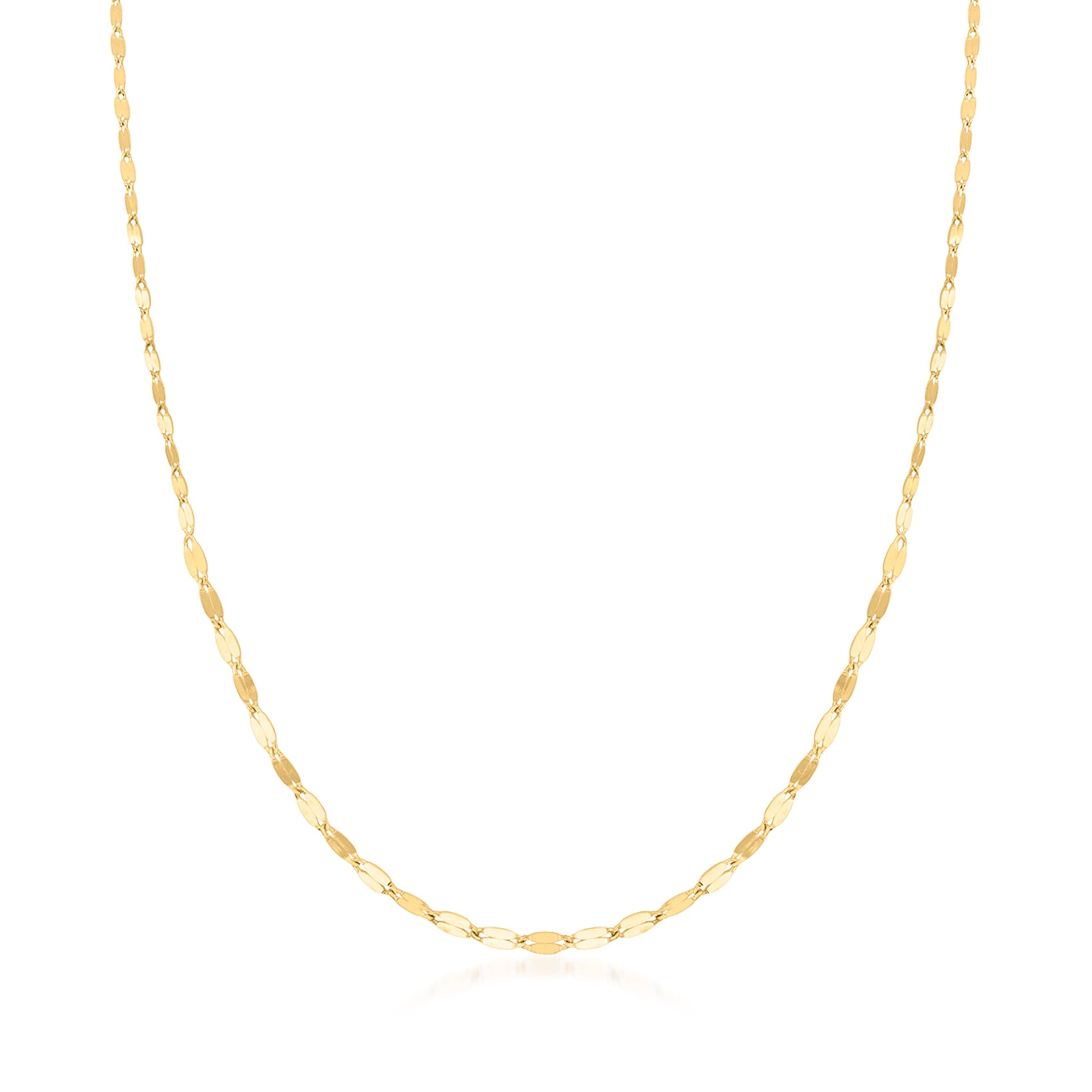 Canaria Italian 10kt Yellow Gold Graduated Lumachina Chain Necklace