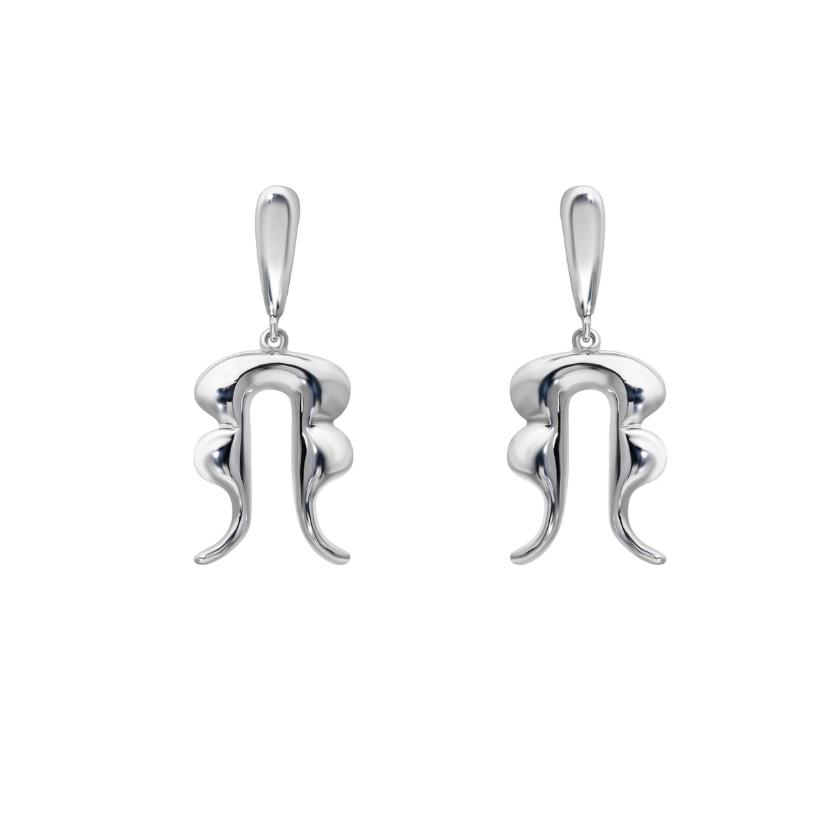 Mustache Drop Earrings