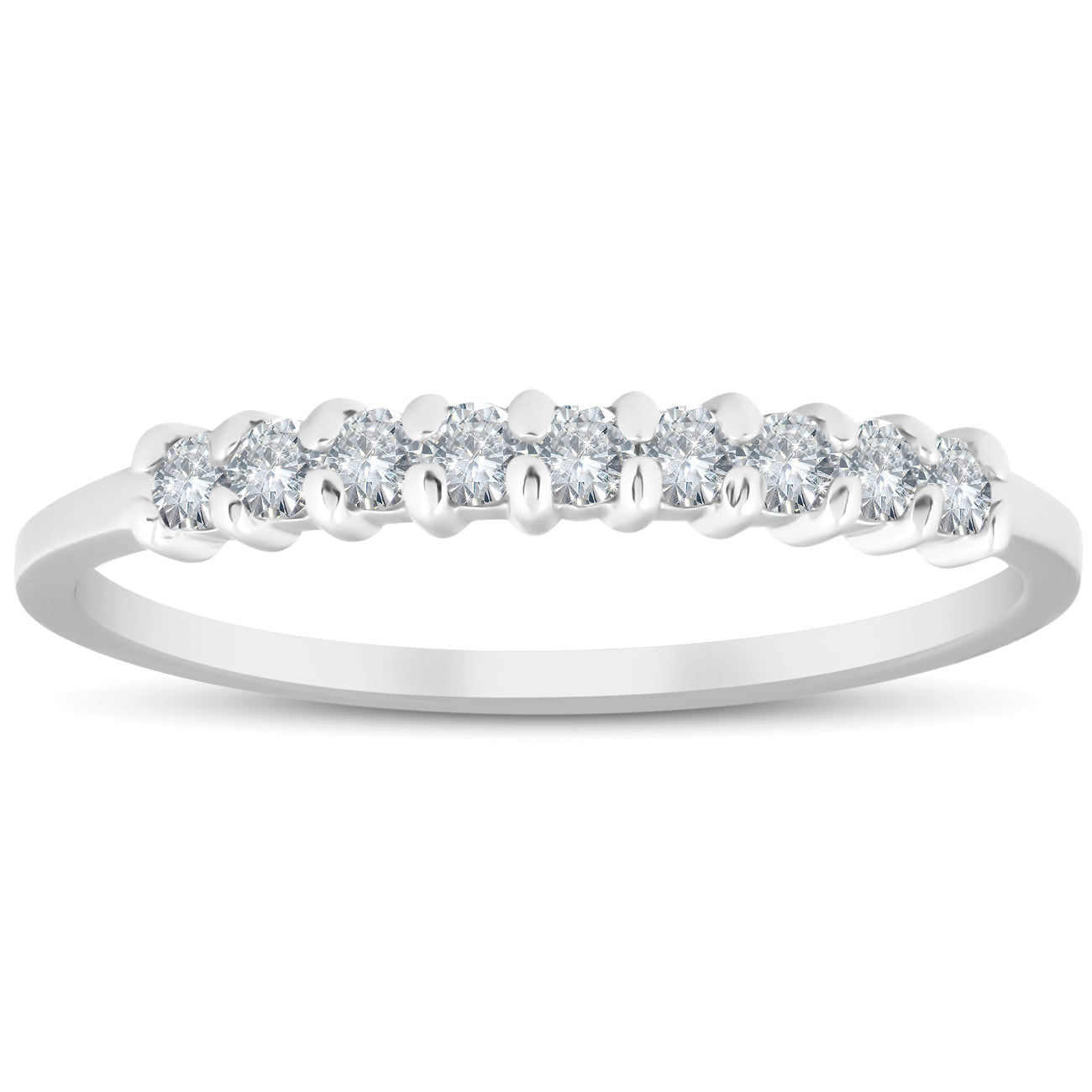 1/4CT Diamond Wedding Ring 14K White Gold