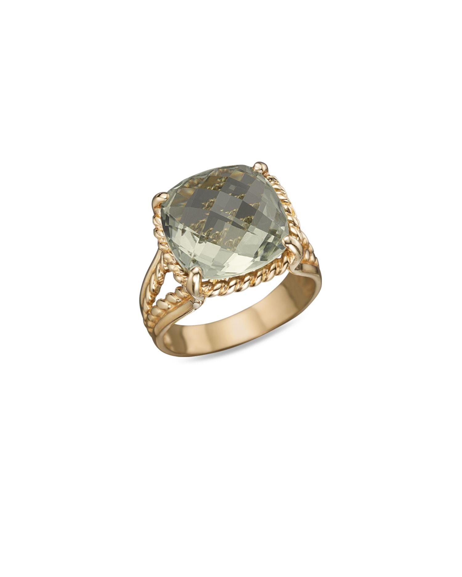 14K Yellow Gold Prasiolite Ring - Exclusive
