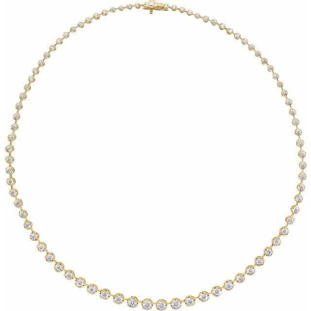 3.4Ct Lab-grown Diamond Necklace in 14K Yellow Gold