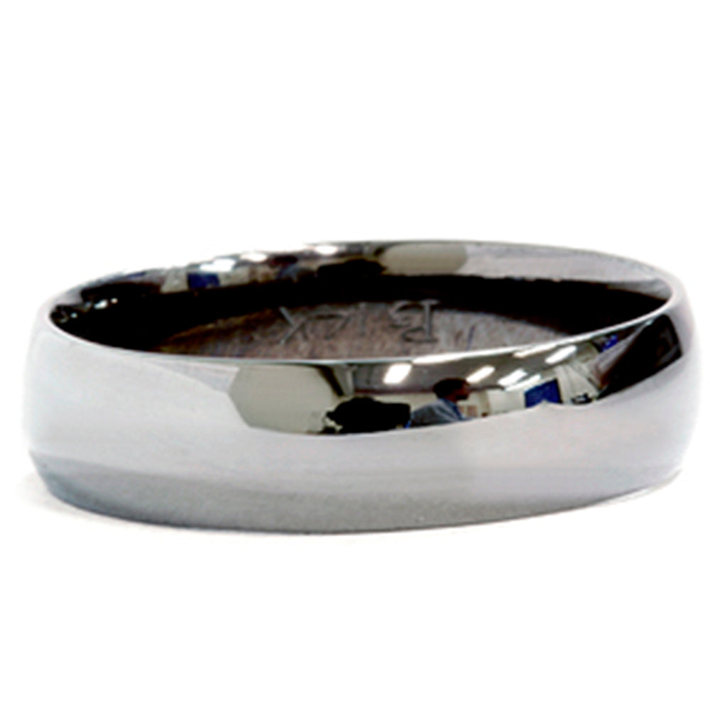 Black Plated Wedding Band 14K Gold Size Selectable