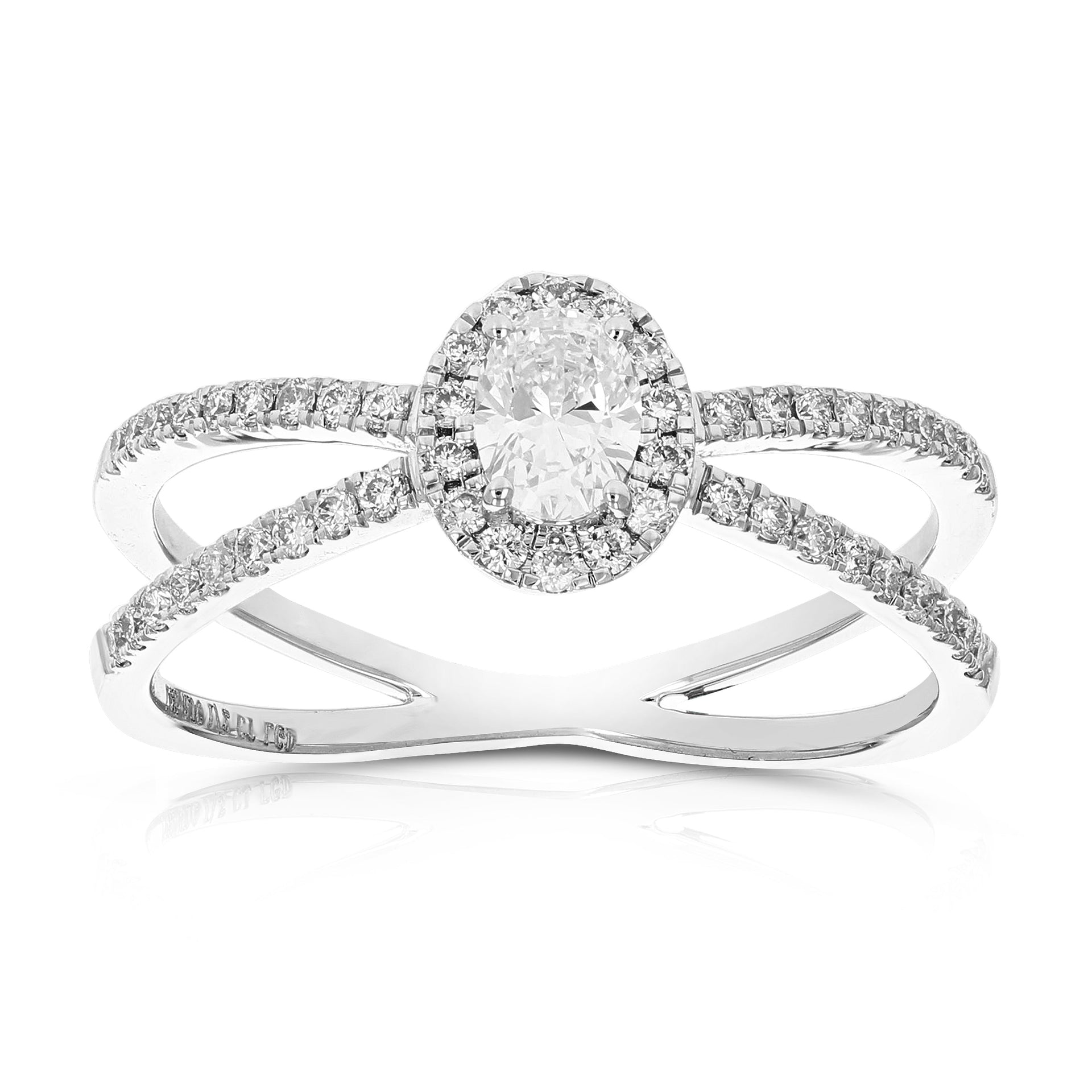 1/2 cttw Wedding Engagement Ring for Women, Round Lab Grown Diamond Ring in 14K White Gold, Prong Setting