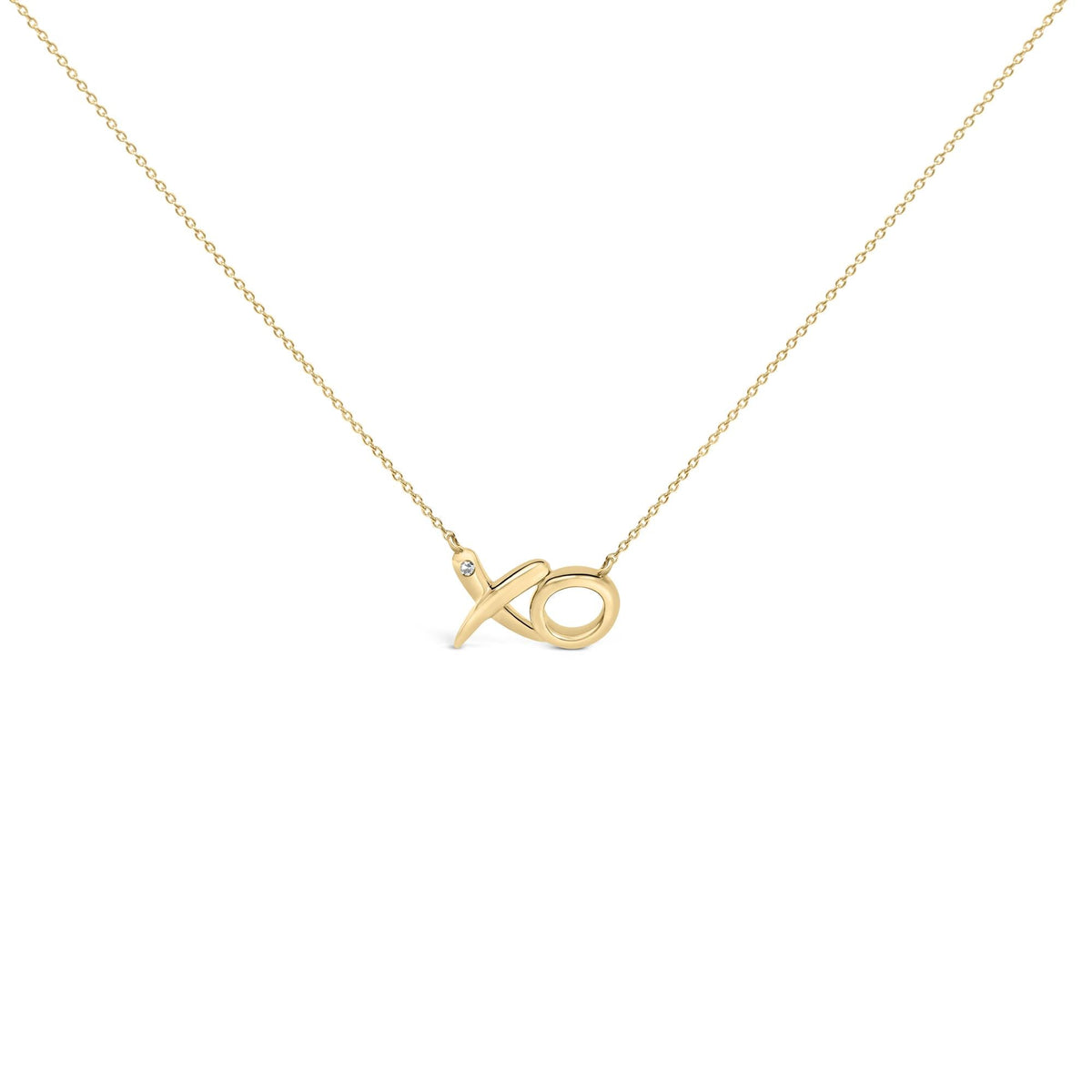 Gold Vermeil Diamond Accent "XO" Necklace