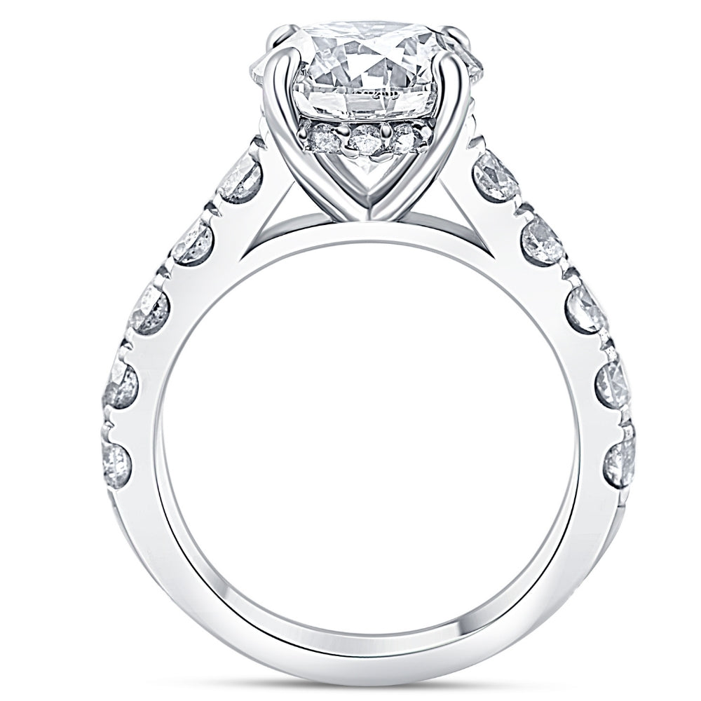 2 3/4 Ct Diamond Engagement Ring 14k White Gold