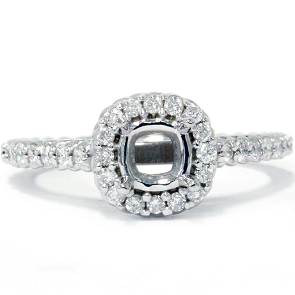 5/8 ct Braided Engagement Ring Setting 14K White Gold