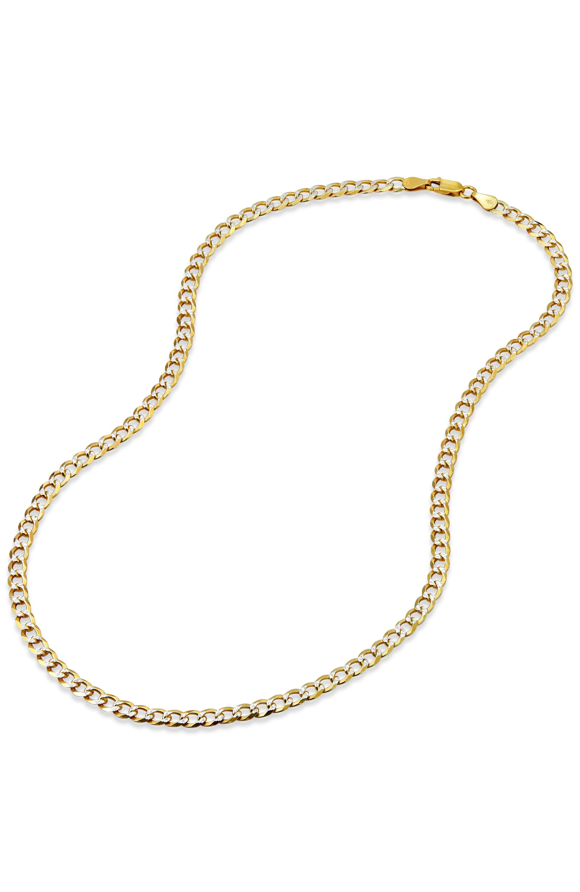 18K GOLD VERMEIL DIAMOND CUT NECKLACE