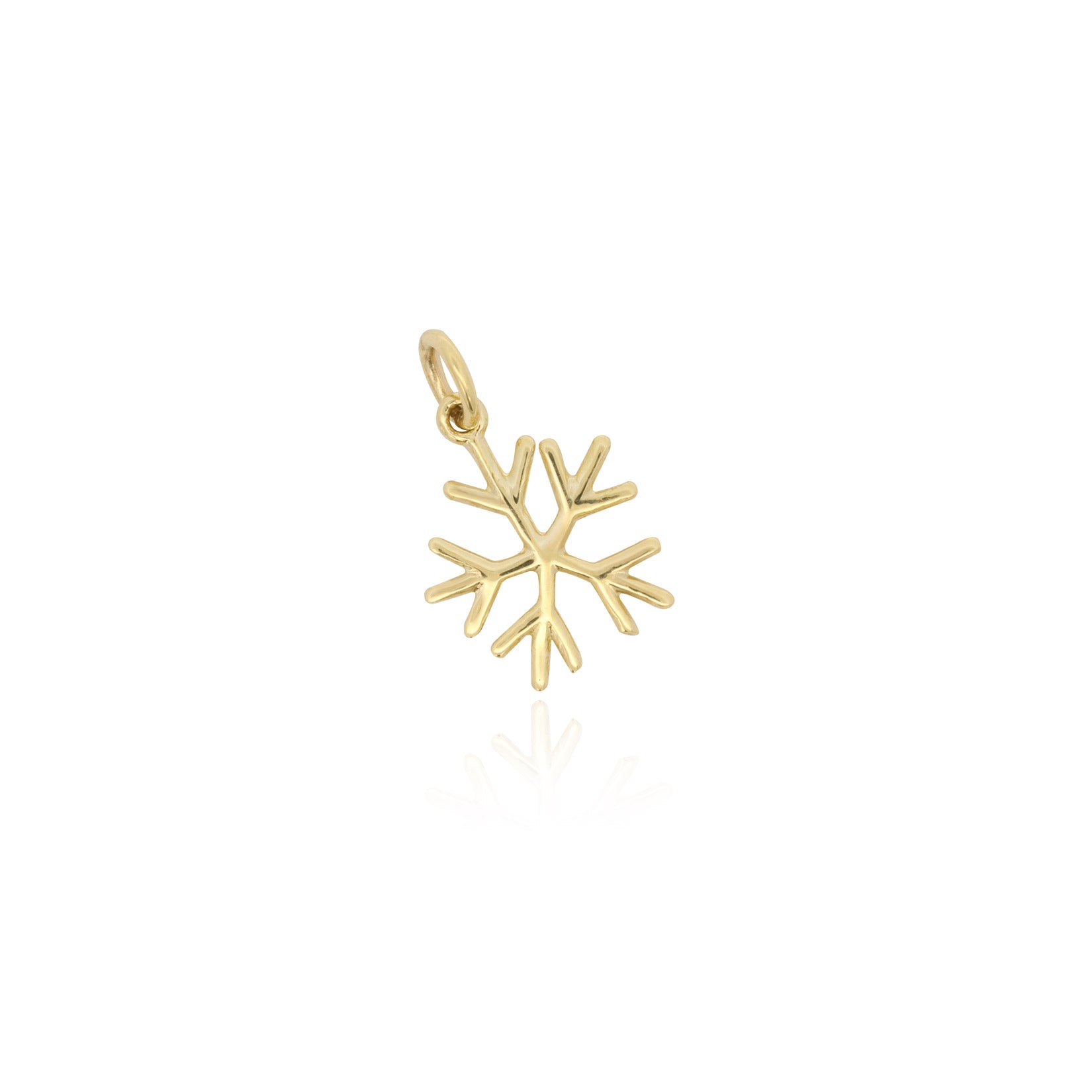 Mini Gold Snowflake Charm