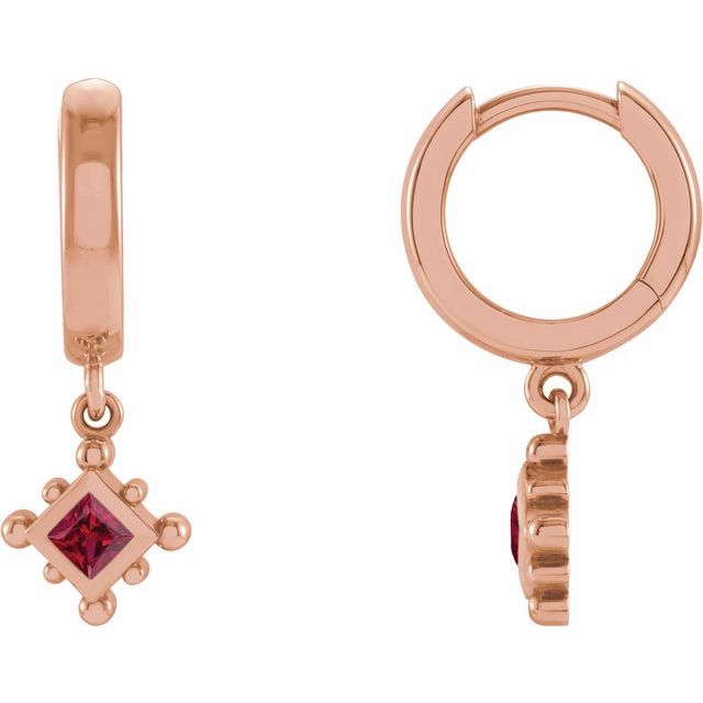 Lab-grown Diamond Hoop Earrings in 14K White Gold