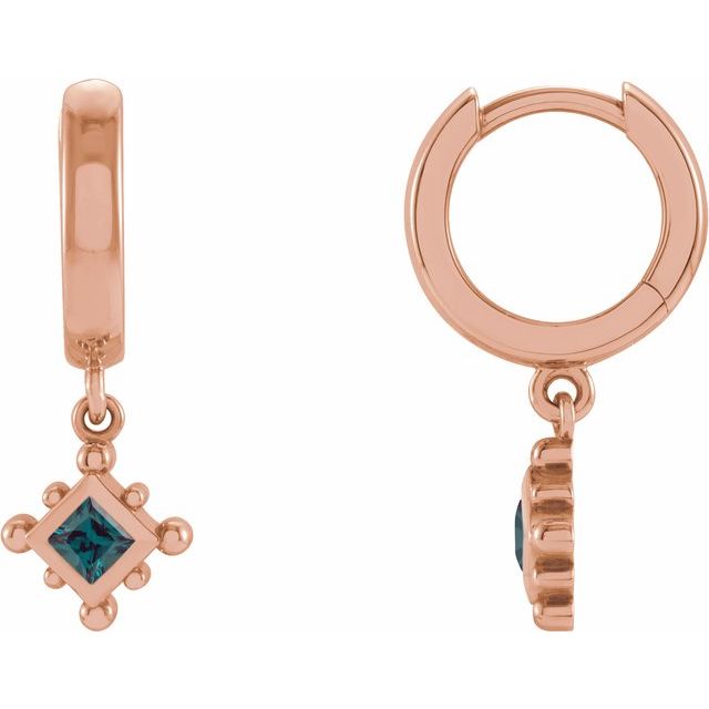 Lab-grown Diamond Hoop Earrings in 14K White Gold