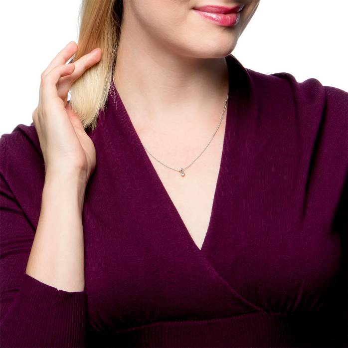 1/4ct Solitaire Diamond Pendant Necklace 14K White Gold