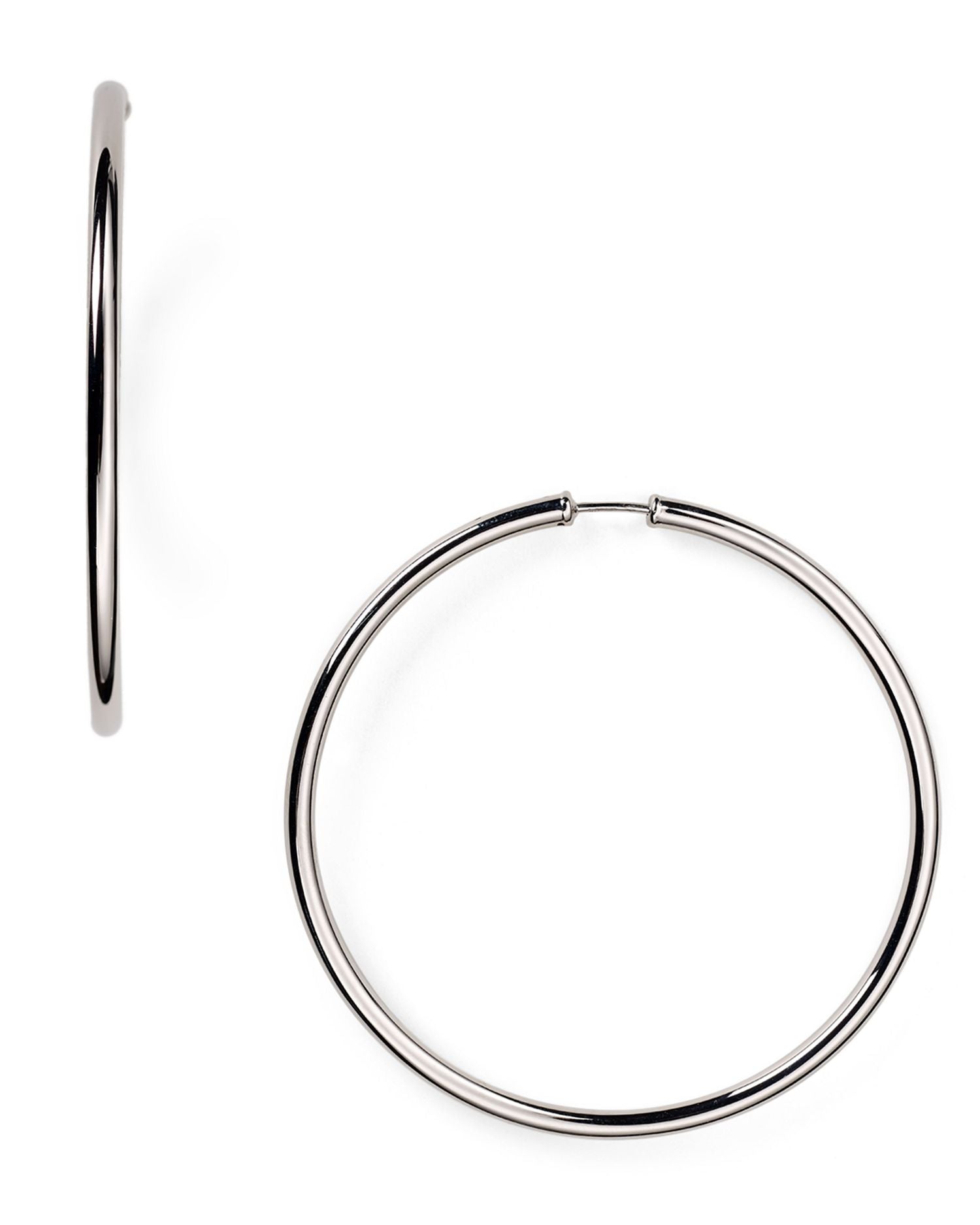 Sterling Silver Large Hoop Earrings - Exclusive