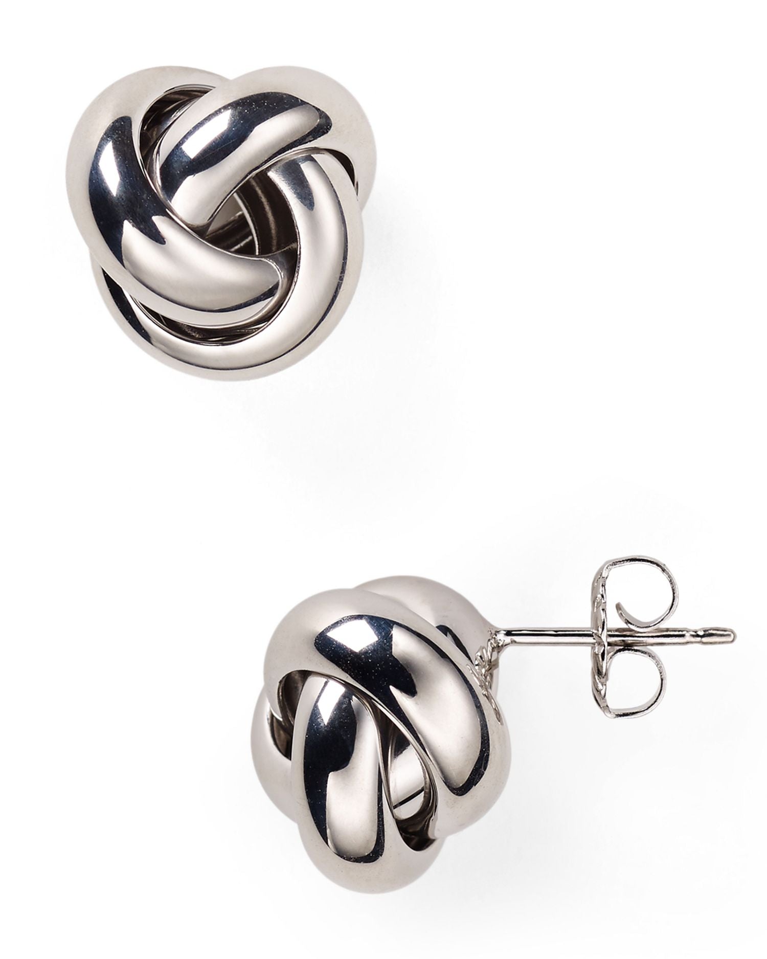 Sterling Silver Love Knot Stud Earrings - Exclusive