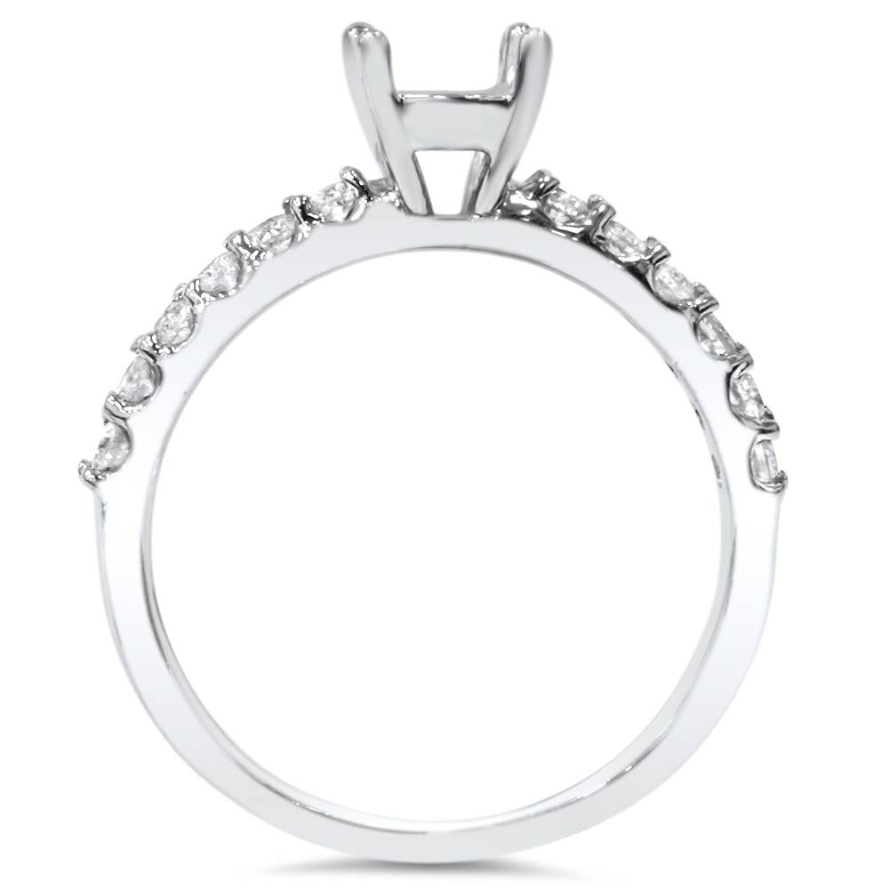 1/3ct Half Eternity Diamond Ring 14K White Gold