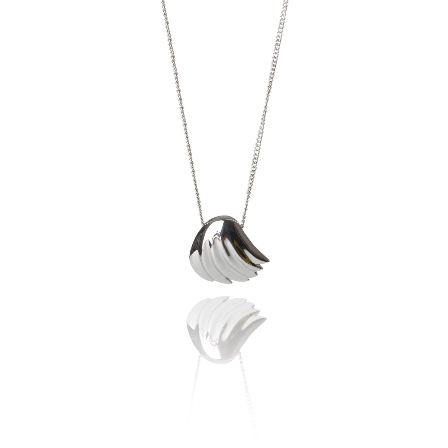 Dark Paradise Silver Shell Pendant