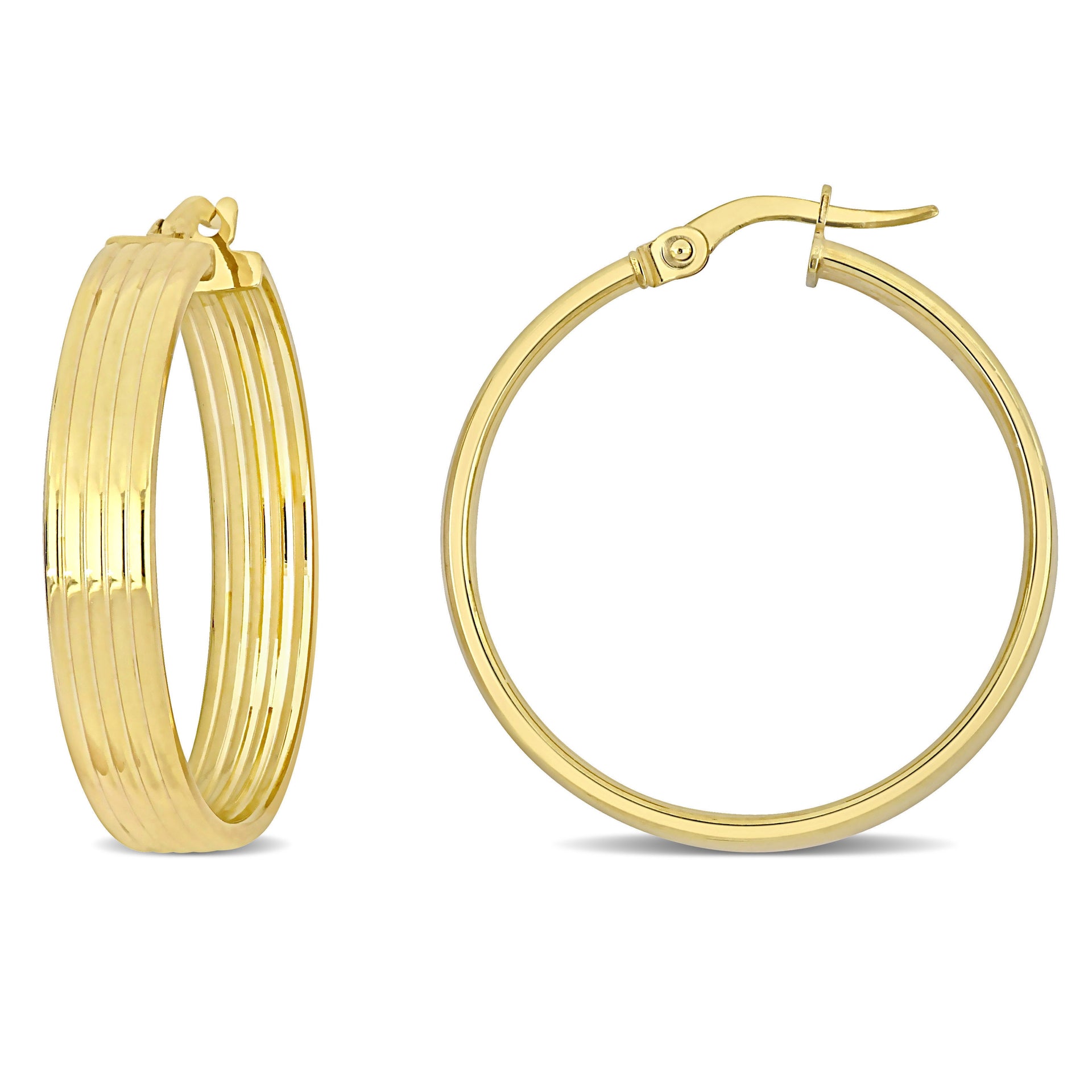 29 MM 5-Row Hoop Earrings in 14K Yellow Gold