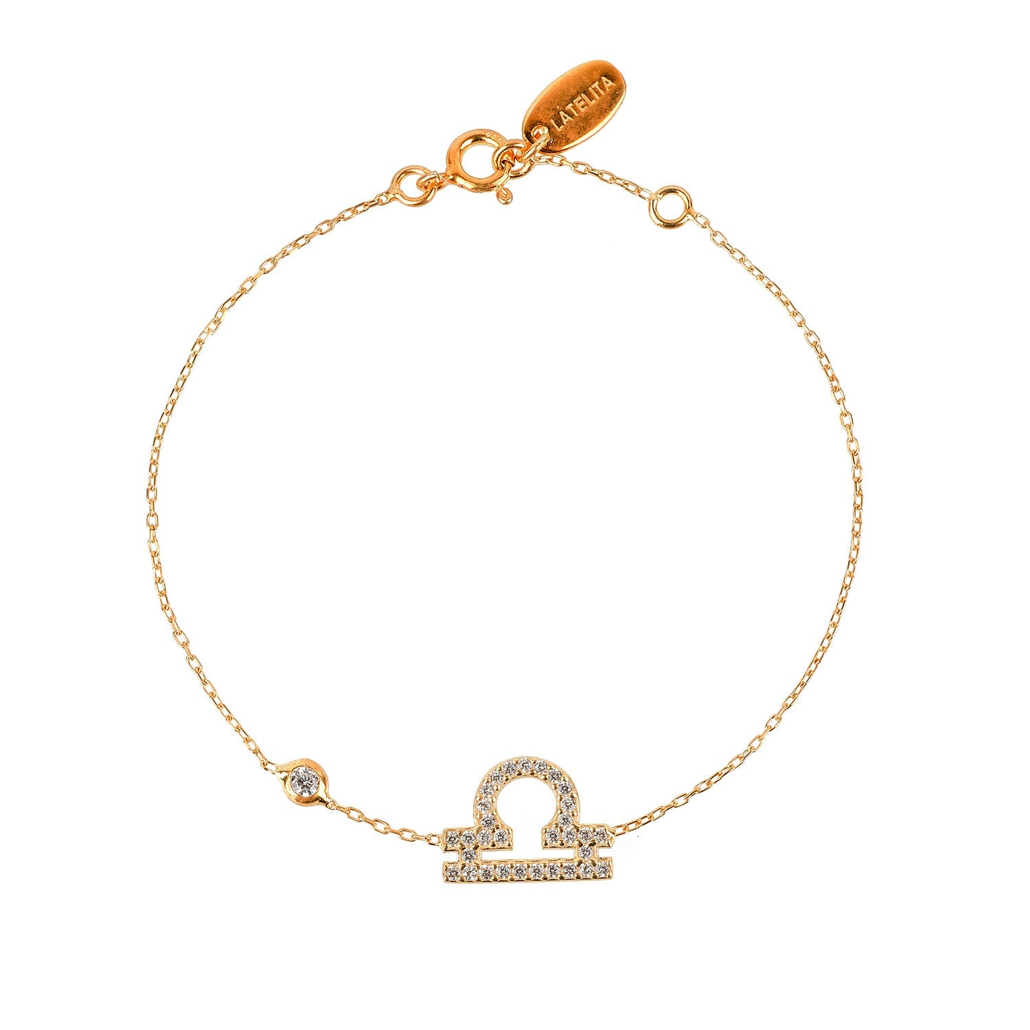 Zodiac Horoscope Star Sign Bracelet Libra Gold