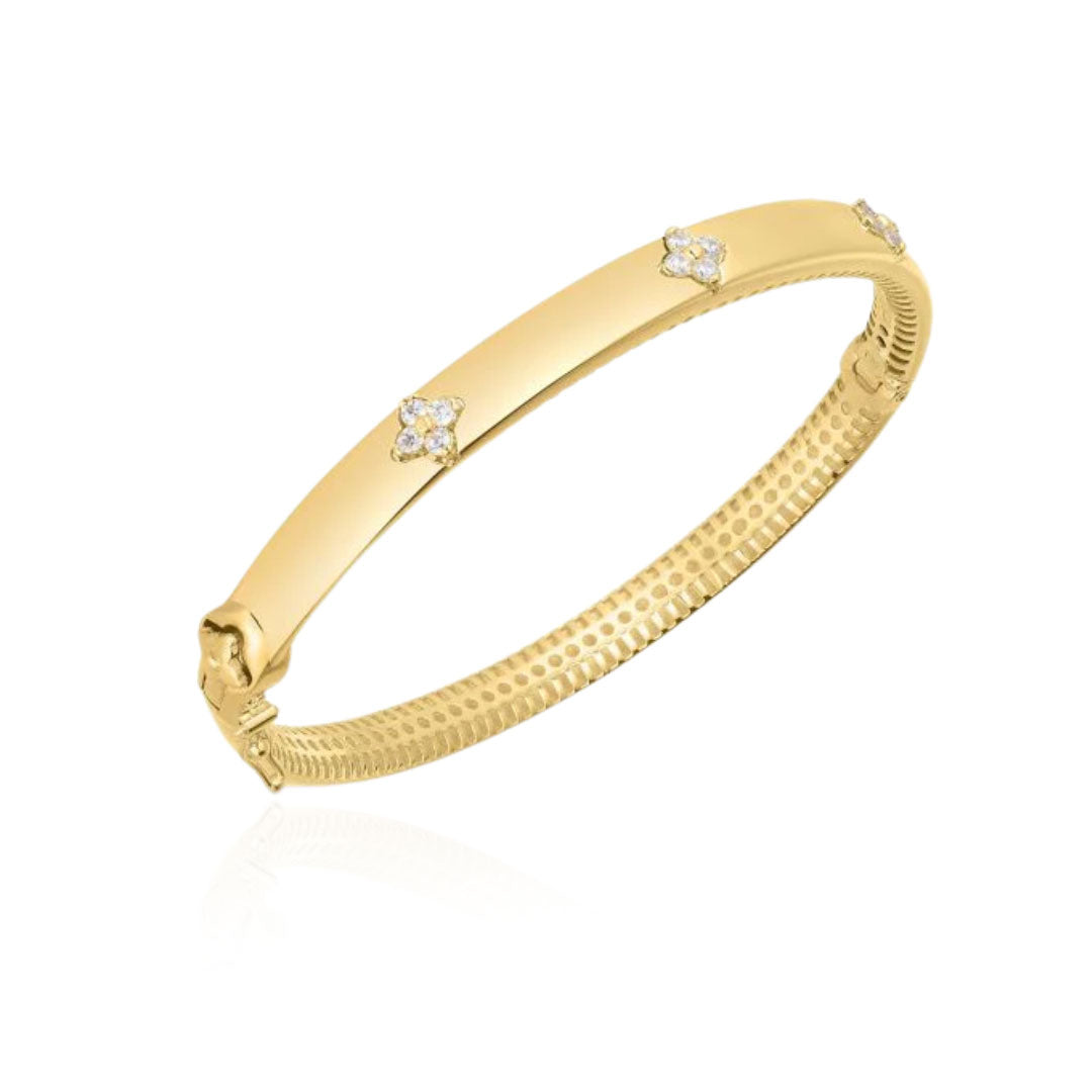 Diamond Clover Bangle